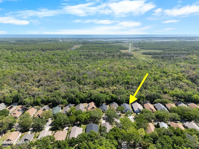 3349 Glenshane Way, Ormond Beach, FL 32174 - aerial perspective of suburban area featuring a heavily wooded area