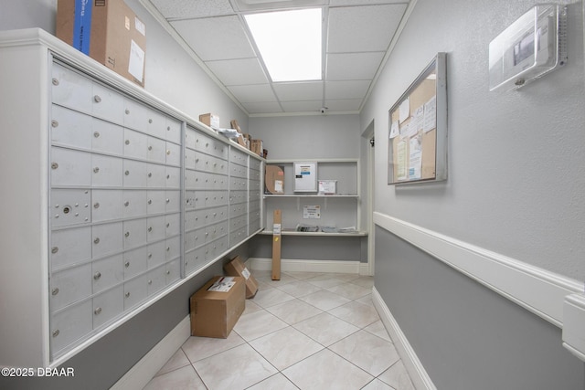 3043 S Atlantic Ave Unit 204, Daytona Beach Shores, FL 32118 - view of property's community featuring a paneled ceiling and mail area