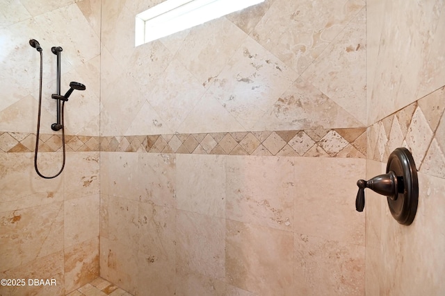 room details with tiled shower