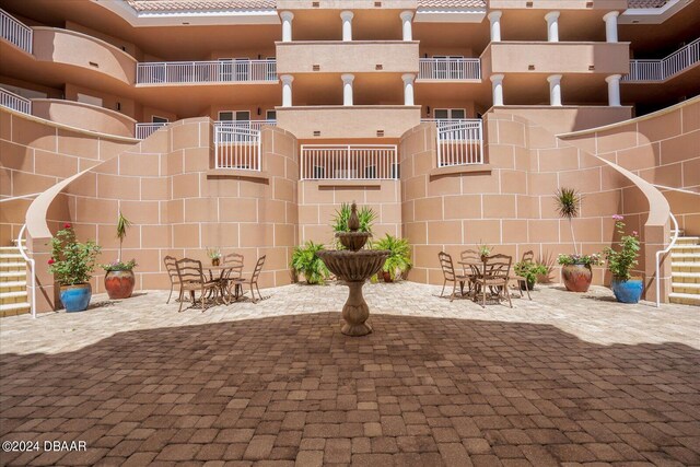 view of patio / terrace featuring a balcony