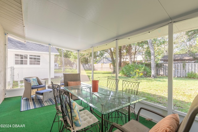 view of sunroom