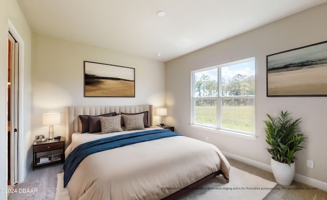 view of carpeted bedroom