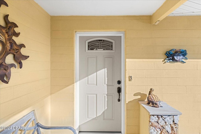 view of doorway to property