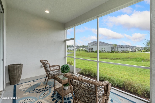 view of sunroom