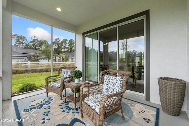 view of sunroom