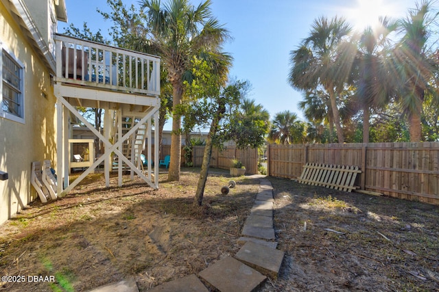421 N Peninsula Dr, Daytona Beach, FL 32118 - fenced backyard with stairs