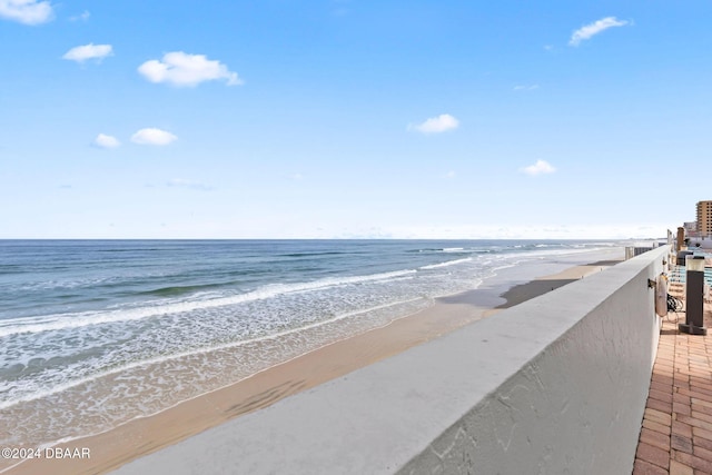 property view of water with a beach view