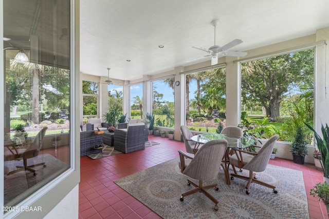 414 Long Cove Ct, Ormond Beach, FL 32174 - sunroom / solarium featuring tile patterned flooring