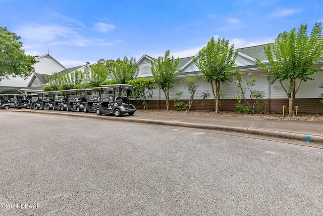 view of parking featuring a carport