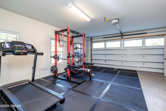 garage featuring a garage door opener