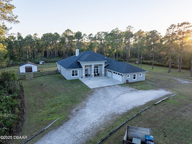 birds eye view of property