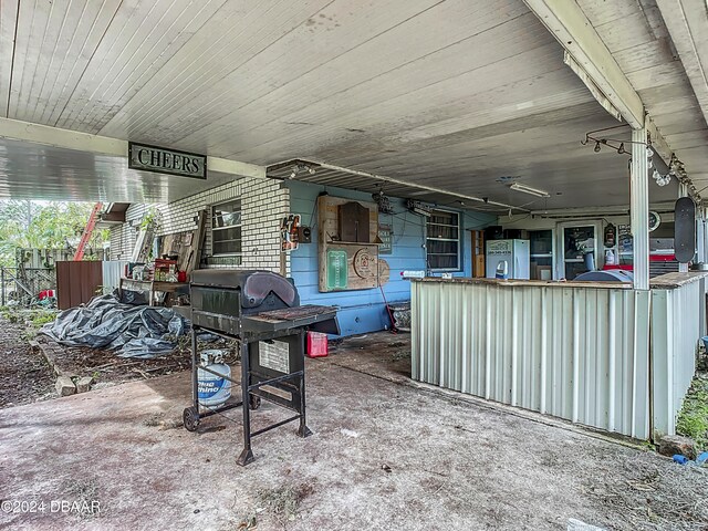 view of patio featuring area for grilling