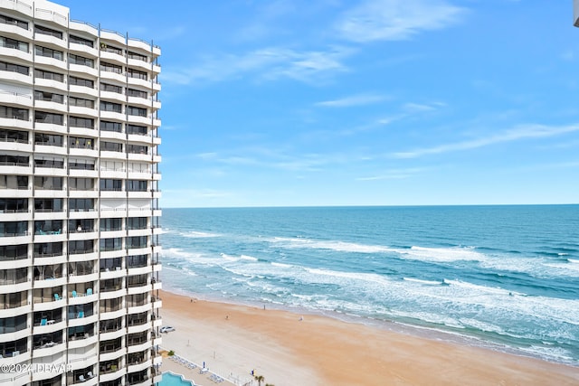 property view of water with a view of the beach