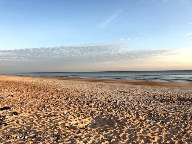 property view of water featuring a view of the beach