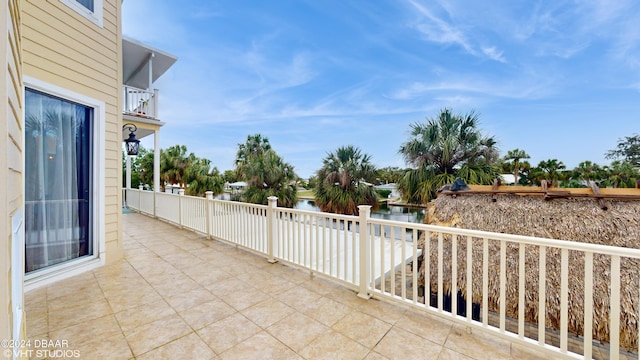 view of patio with a balcony