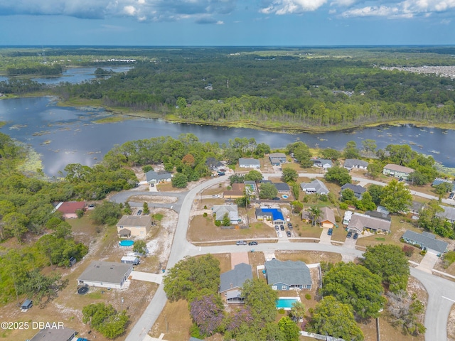 198 Heather Lane Dr, Deltona, FL 32738 - aerial overview of property's location featuring a forest and a nearby body of water