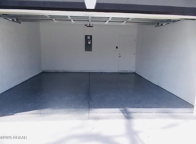 garage with electric panel