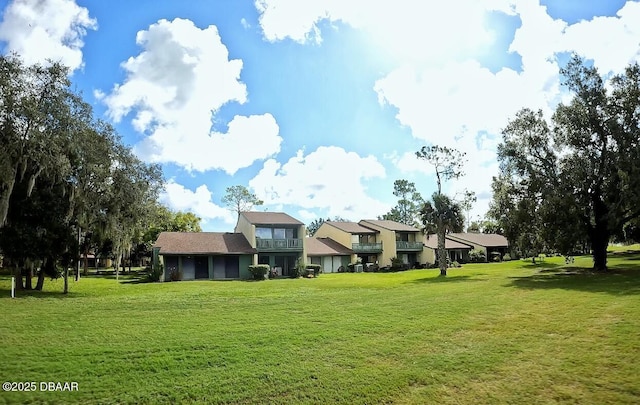 exterior space with a front yard