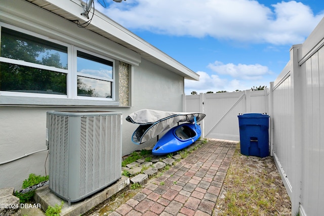 view of patio with central AC unit