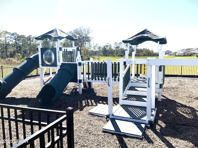 view of playground with fence