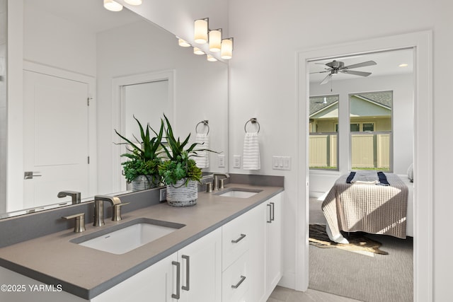 201 E Chinook Rd Lot # 10, Ellensburg, WA 98926 - ensuite bathroom featuring ceiling fan and double vanity