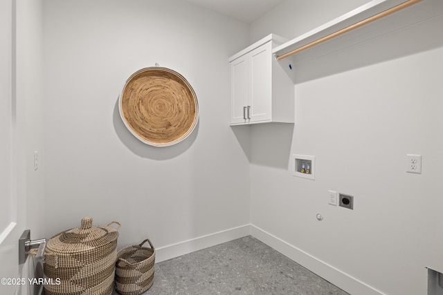 201 E Chinook Rd Lot # 10, Ellensburg, WA 98926 - washroom featuring cabinet space, baseboards, washer hookup, electric dryer hookup, and hookup for a gas dryer