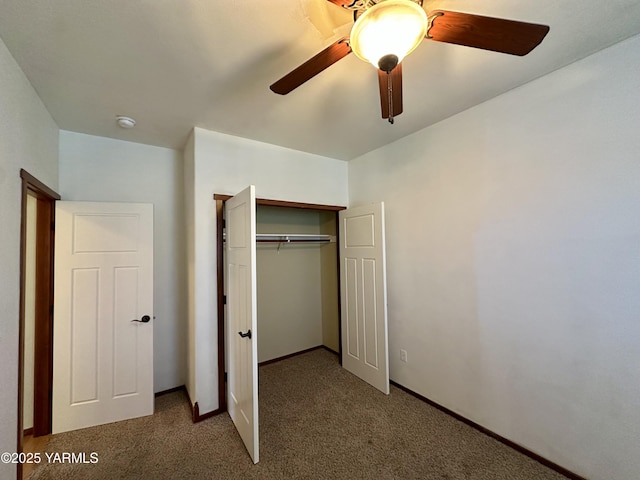 1010 S 89th Ave, Yakima, WA 98908 - unfurnished bedroom with a closet, carpet, and a ceiling fan