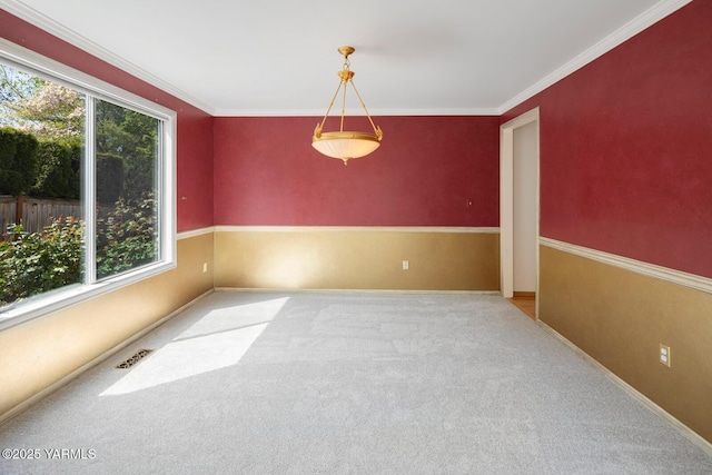 23812 21st Dr Unit Se, Bothell, WA 98021 - carpeted spare room featuring visible vents, baseboards, and crown molding