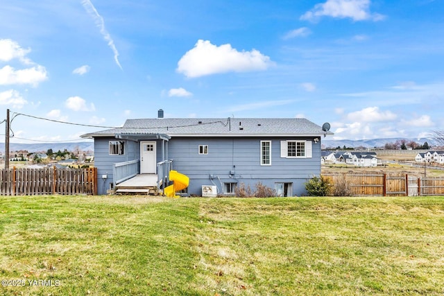 12307 Tieton Dr, Yakima, WA 98908 - rear view of house with a deck with mountain view