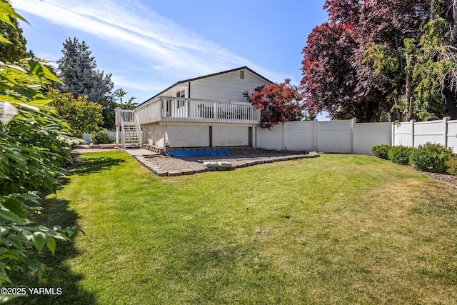 4704 W Prasch Ave, Yakima, WA 98908 - view of yard featuring a wooden deck and stairs