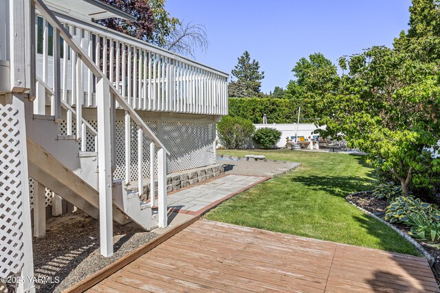 4704 W Prasch Ave, Yakima, WA 98908 - wooden deck featuring stairs and a patio