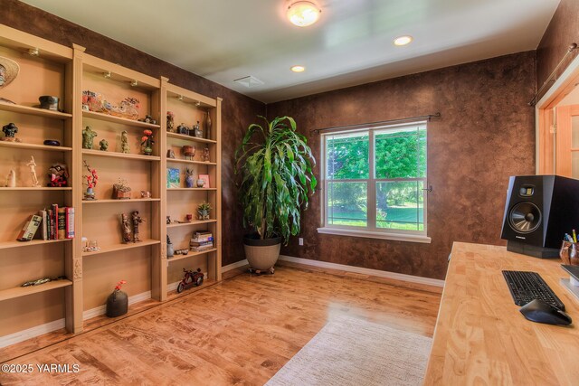 11901 Zier Rd, Yakima, WA 98908 - office area with wood finished floors and recessed lighting