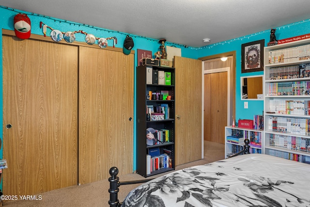 506 Millenium Ave, Moxee, WA 98936 - bedroom with carpet, a closet, and a textured ceiling