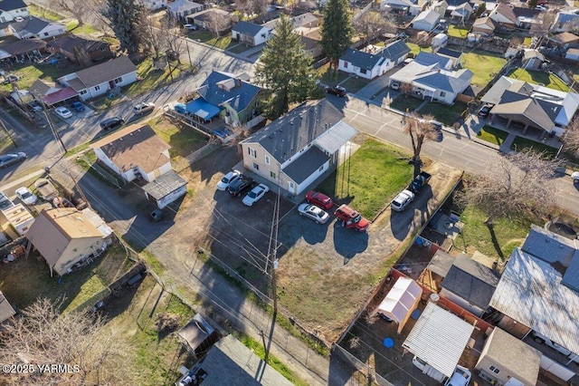 aerial view with a residential view