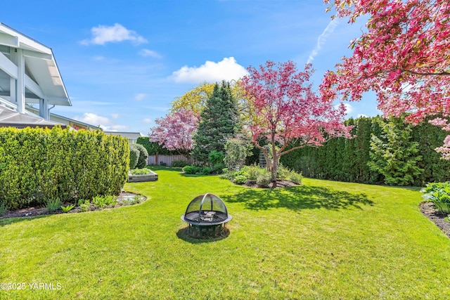 5902 Glacier Way, Yakima, WA 98908 - view of yard with an outdoor fire pit