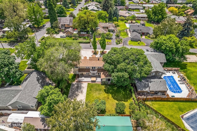 3703 W Chestnut Ave, Yakima, WA 98902 - aerial perspective of suburban area featuring a pool