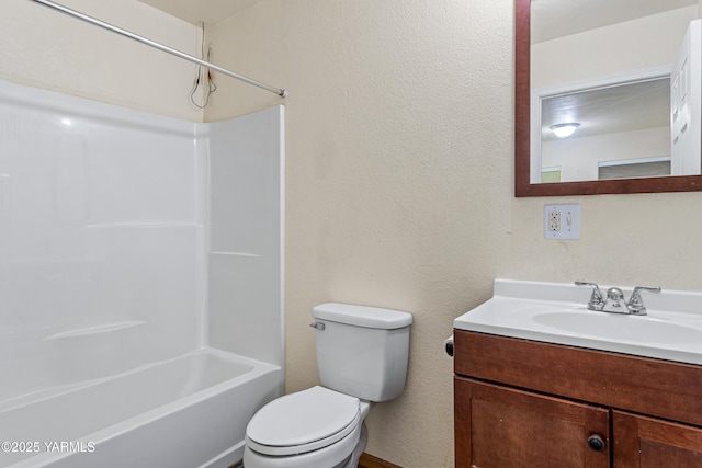 921 N 29th Ave, Yakima, WA 98902 - full bathroom featuring vanity, shower / tub combination, and a textured wall