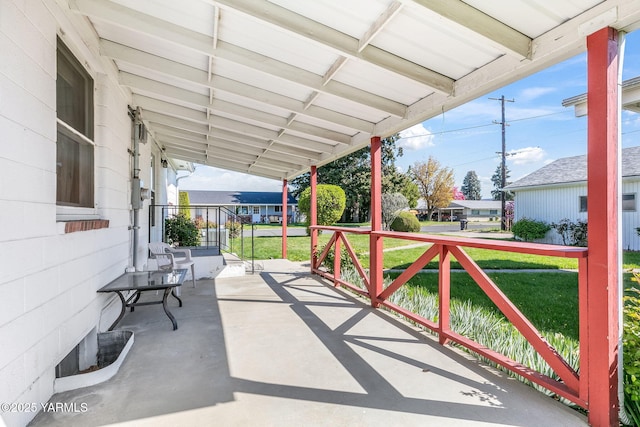 view of patio / terrace featuring covered porch