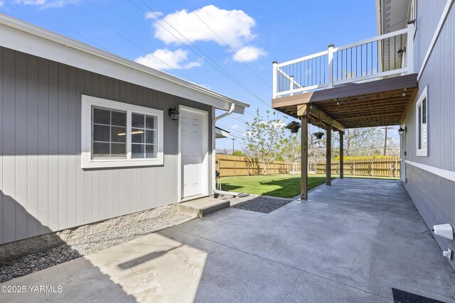 view of patio / terrace featuring a deck