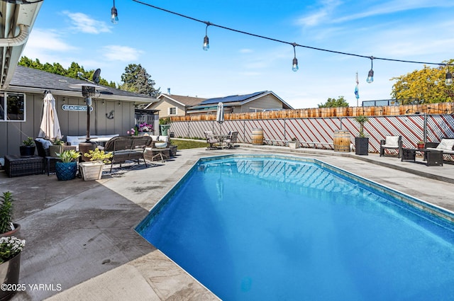 3603 Carol Ave, Yakima, WA 98902 - view of pool featuring a patio area, a fenced backyard, and an outdoor living space
