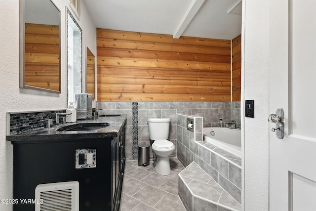 310 Sage Trail Rd, Yakima, WA 98901 - full bath featuring toilet, tile patterned floors, a bath, and vanity
