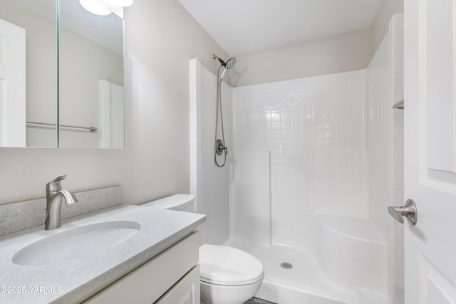 851 E Selah Rd, Yakima, WA 98901 - bathroom with toilet, a tile shower, and vanity