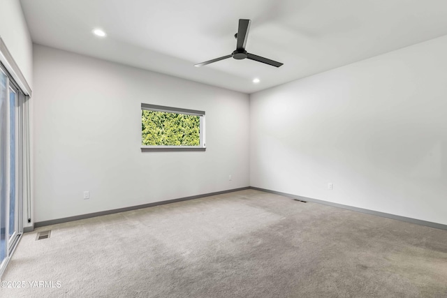 4303 Tayhill Way, Yakima, WA 98908 - carpeted spare room featuring ceiling fan, recessed lighting, and baseboards