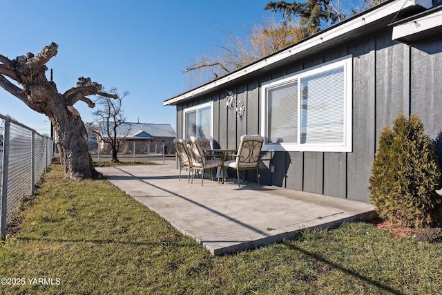 view of patio with a fenced backyard