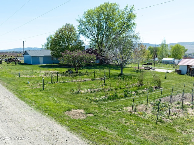 230 Krough Rd, Prosser, WA 99350 - view of yard with fence, a mountain view, and a rural view