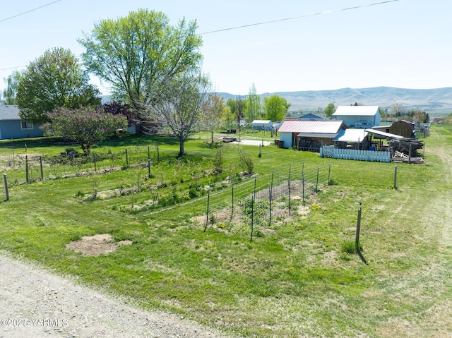 230 Krough Rd, Prosser, WA 99350 - view of yard with a mountain view, fence, and a rural view