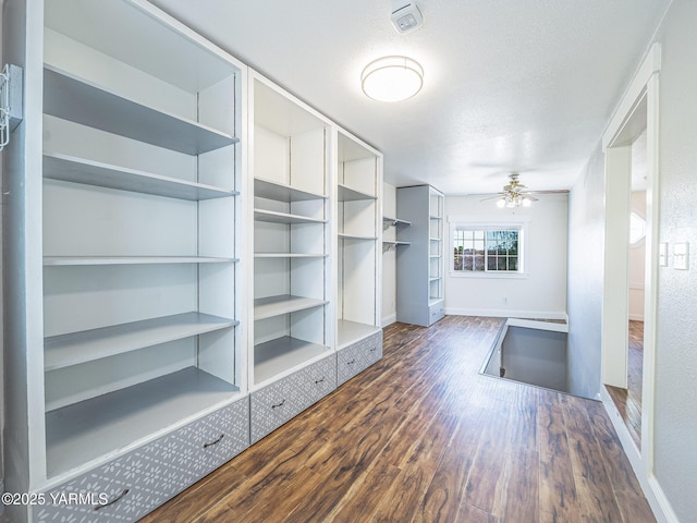 230 Krough Rd, Prosser, WA 99350 - mudroom featuring baseboards, ceiling fan, a textured ceiling, and wood finished floors