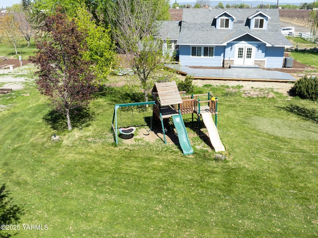 230 Krough Rd, Prosser, WA 99350 - exterior space featuring french doors and a playground