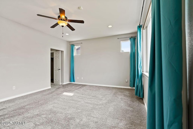 815 Trout Lake Ct, Yakima, WA 98901 - carpeted empty room featuring a ceiling fan and recessed lighting