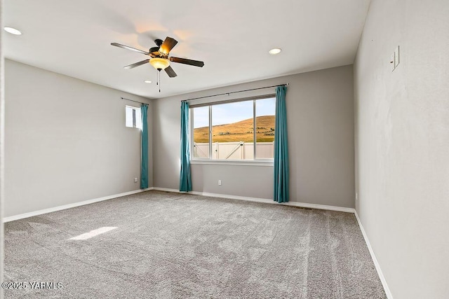 815 Trout Lake Ct, Yakima, WA 98901 - carpeted empty room with ceiling fan and recessed lighting